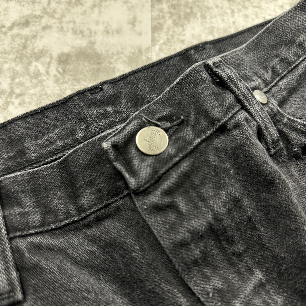 Wrangler Jeans Men 33x34 Black Silver Edition Straight Leg Denim - Picture 4 of 5